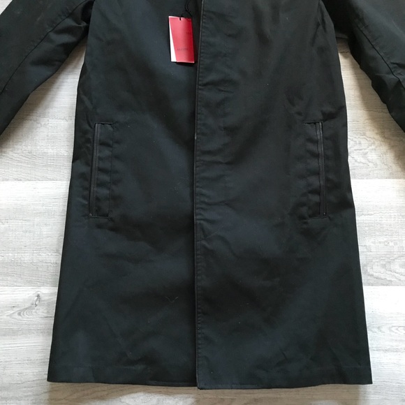 Alfani Black Trench Coat - Picture 3 of 5